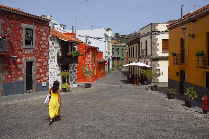 Calles coloridas en Santa Brígida
